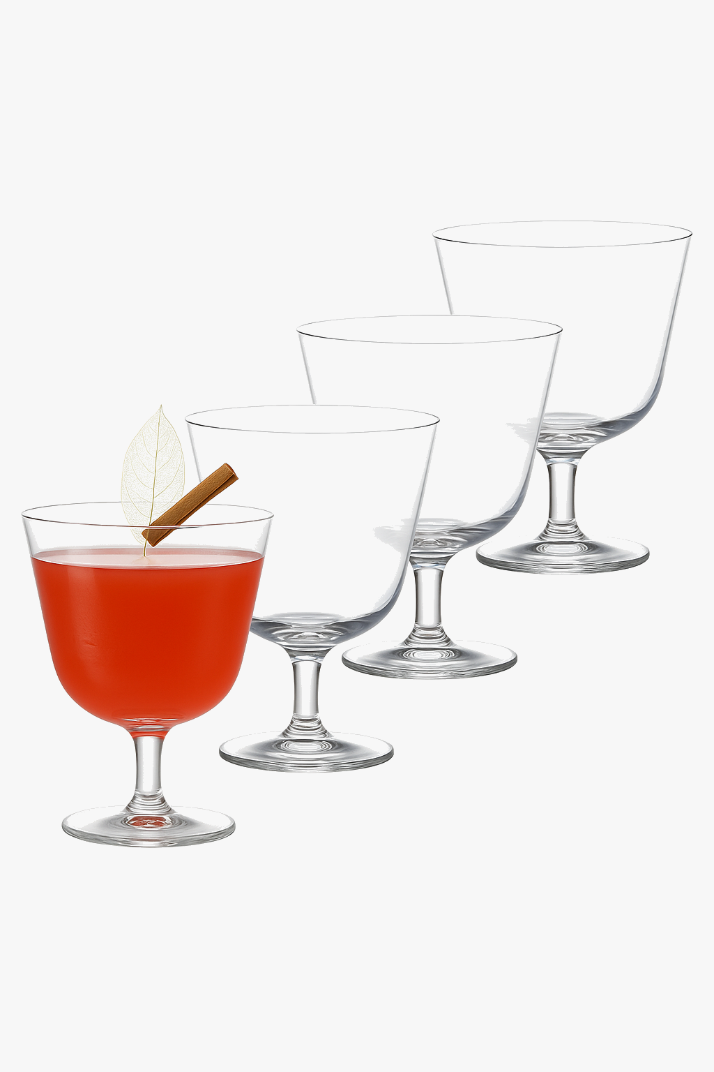 Lot 4 glasses martini cocktail 260 ml elegant