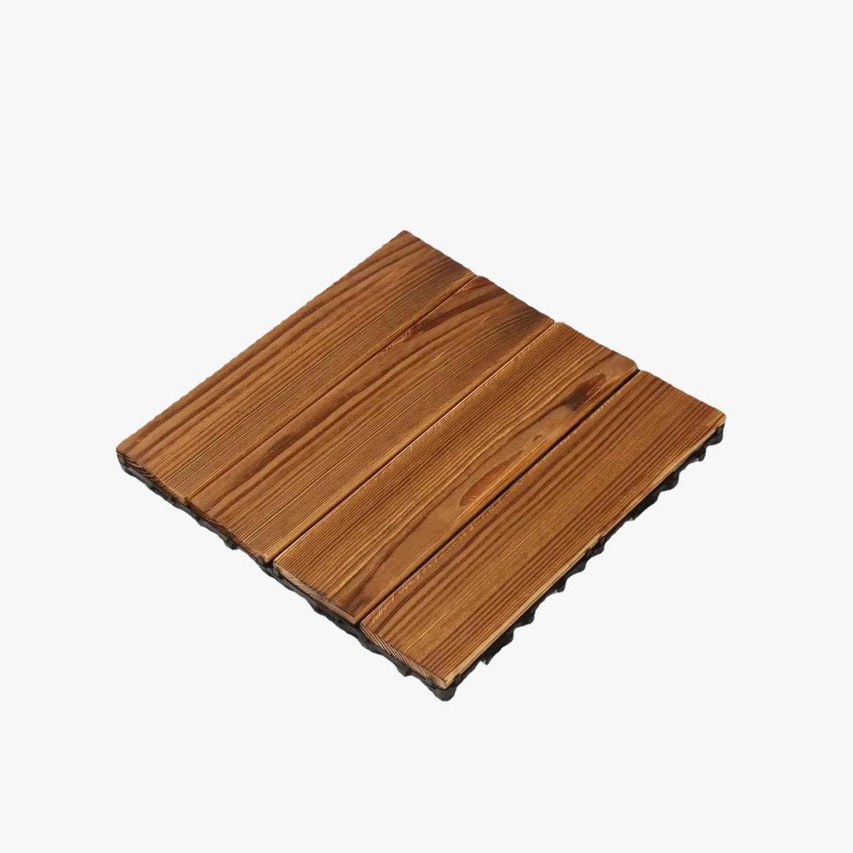 10-Pack Wood Interlocking Deck Tiles