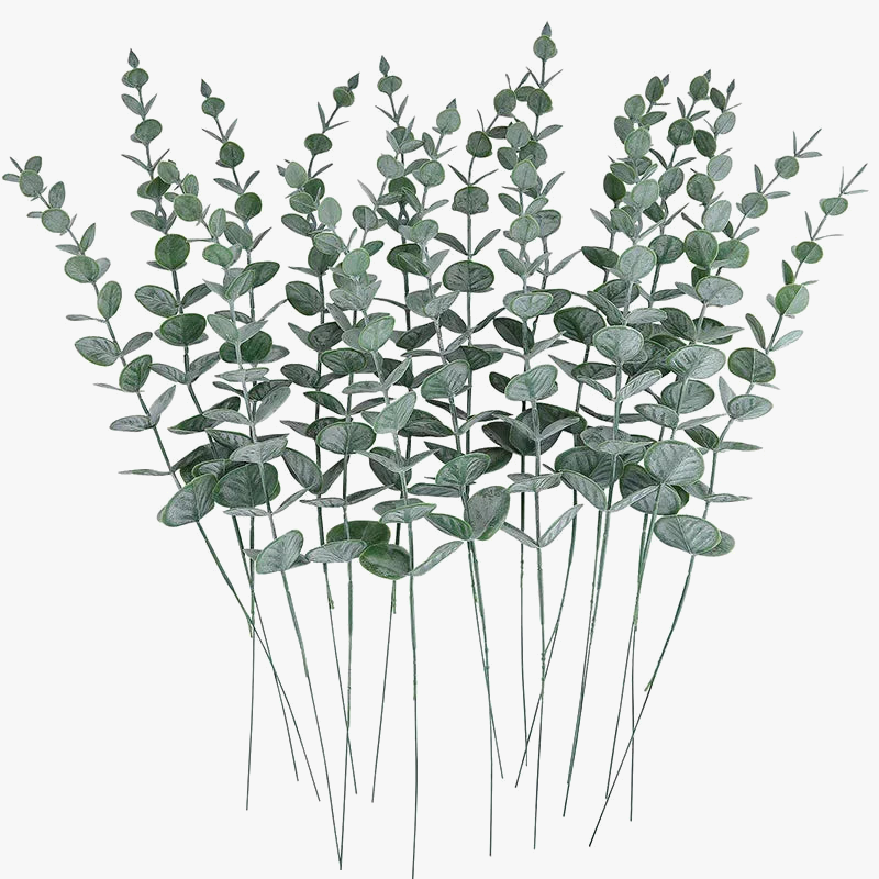 10 sheets of artificial eucalyptus for decoration and bouquets - view 5