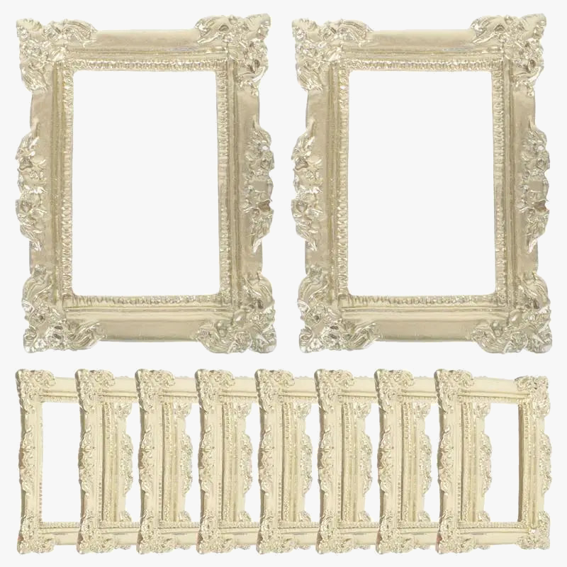 Set of 10 vintage mini picture frames to customize yourself - view 6