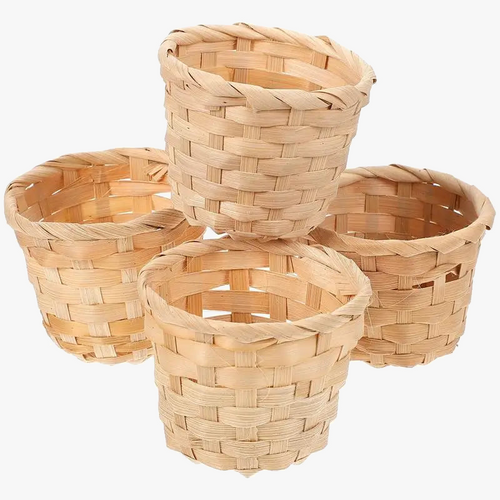 10 baskets of bamboo for fruit and office storage