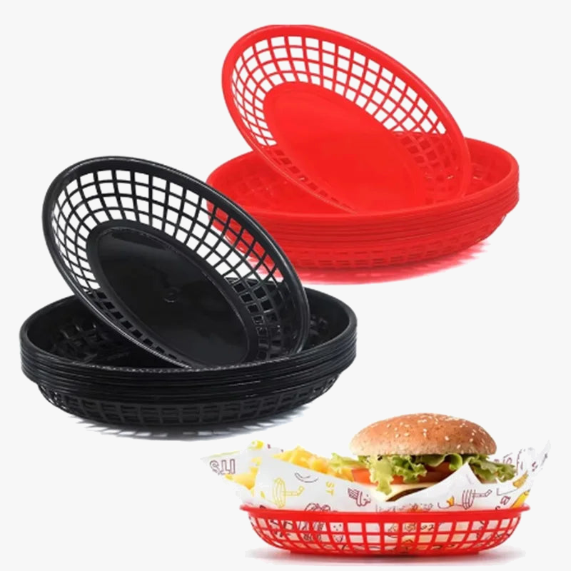 10 oval baskets for snacks and service