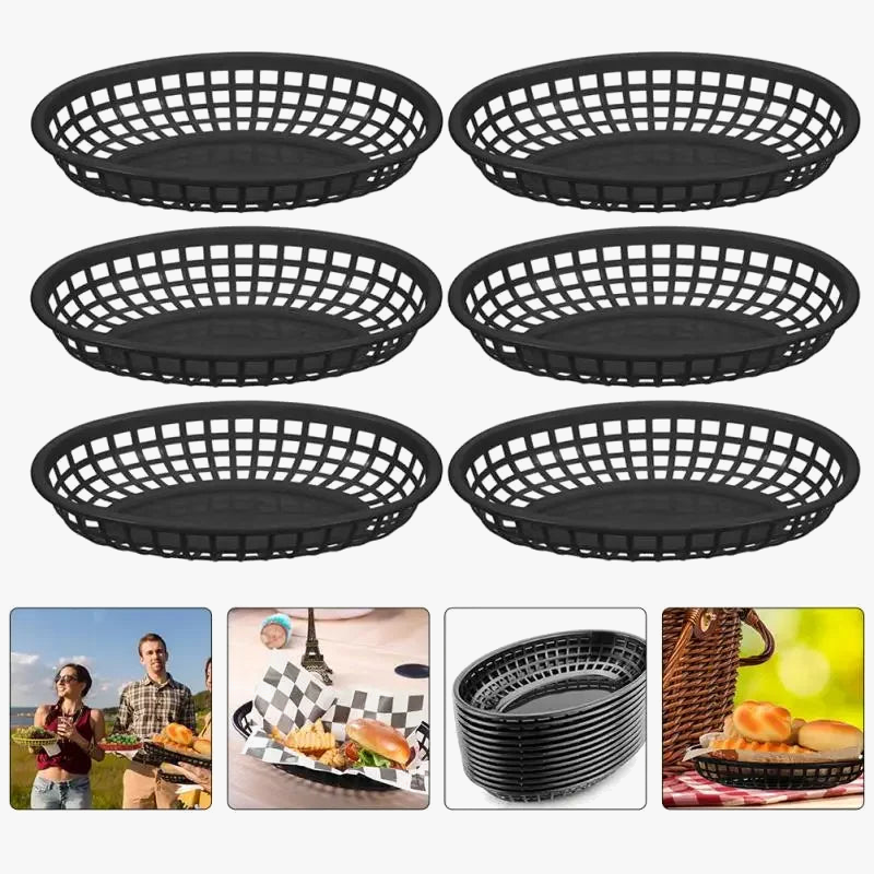 10 oval baskets for snacks and service - view 5