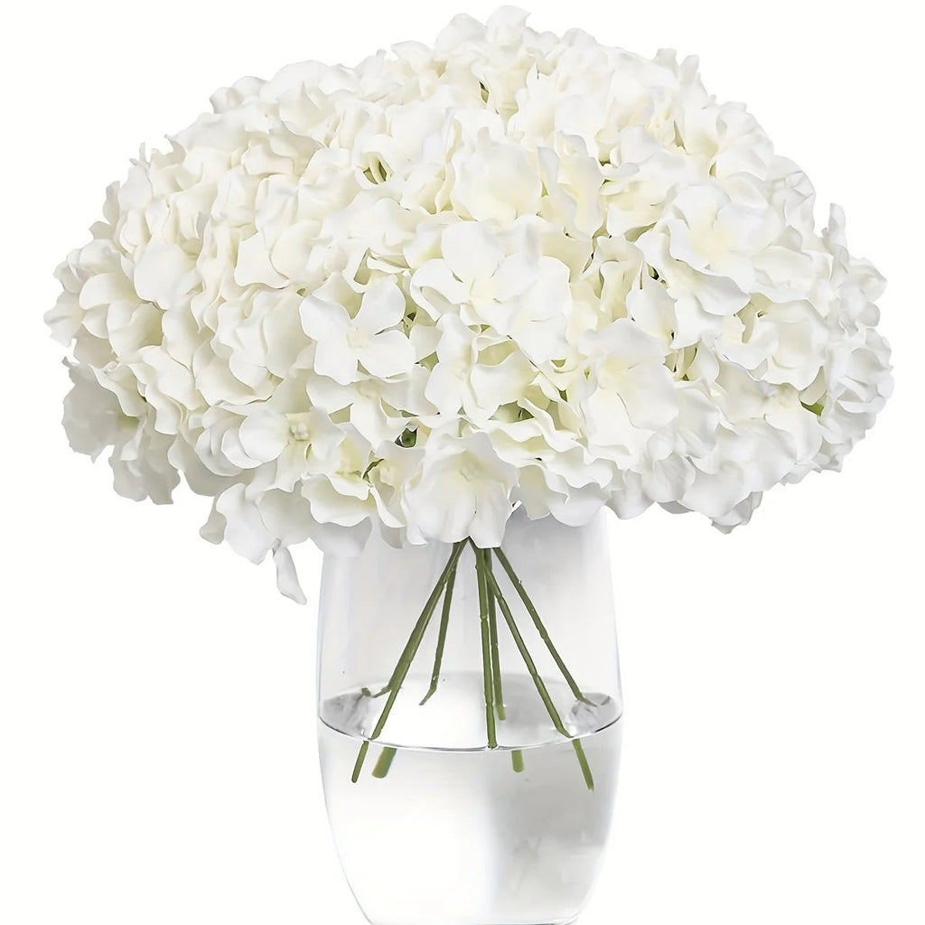 10 artificial hortensia heads for festive decoration - view 6