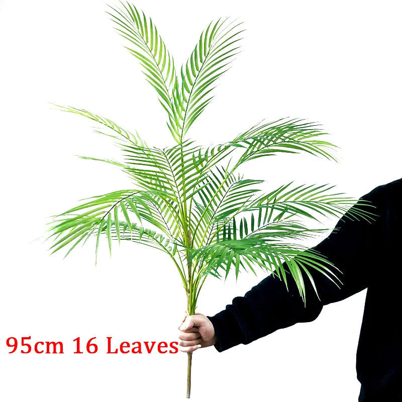 Set of 2 large artificial tropical palm plants for interior decoration - view 8