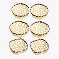 Set of 2 hand made hand made bamboo baskets versatile and decorative