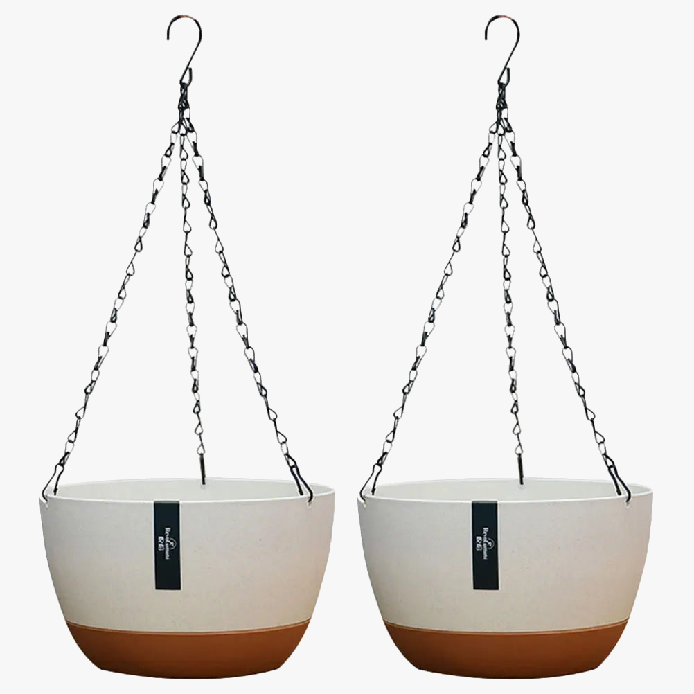 2 plastic hanging jars for outdoor garden