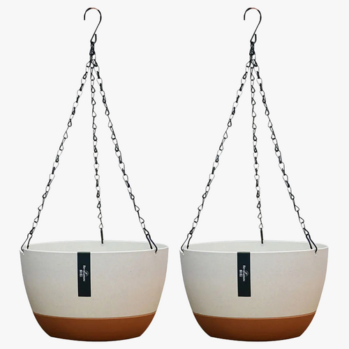 2 plastic hanging jars for outdoor garden
