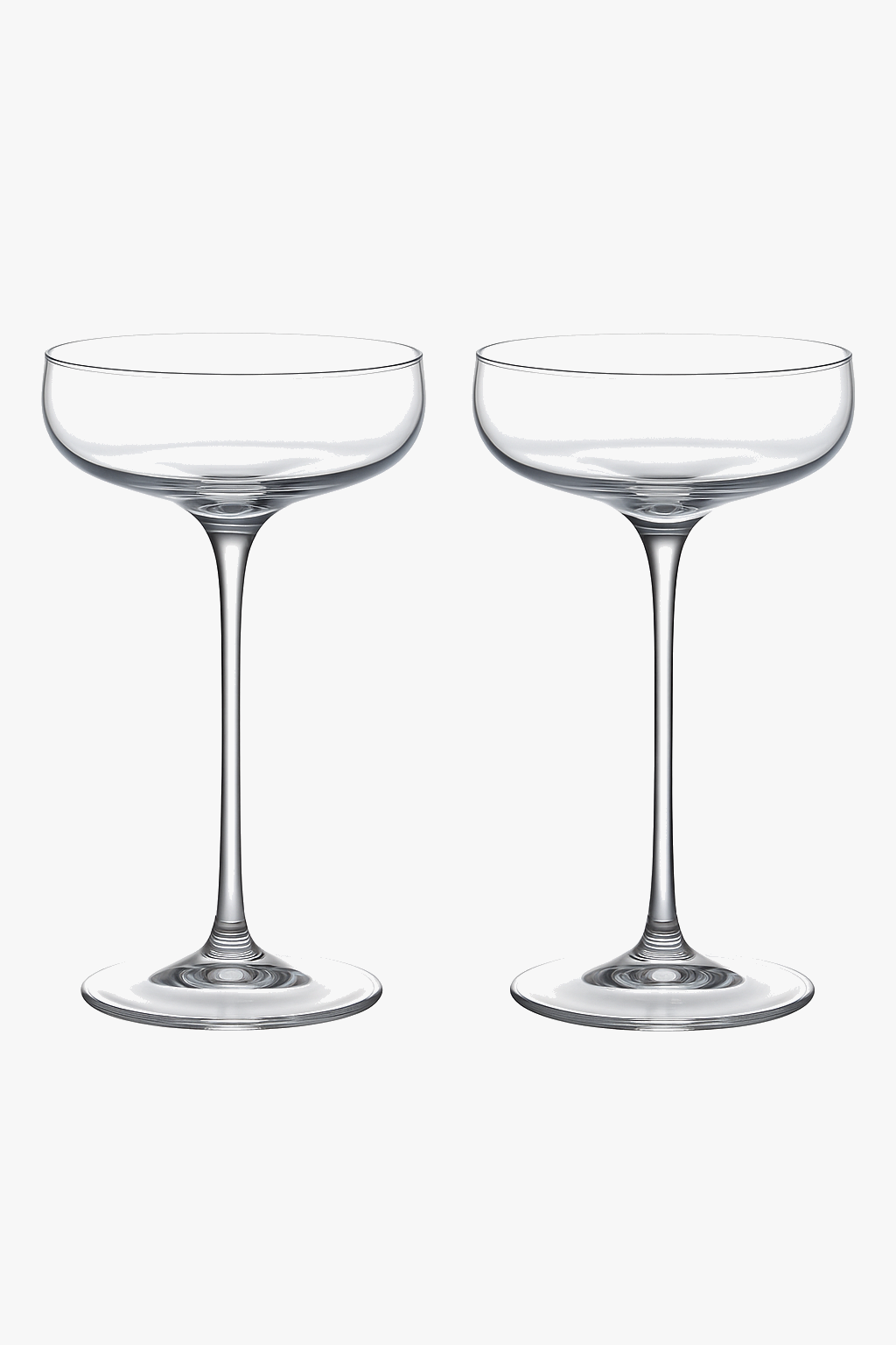 Set of 2 crystal glass cut 185 ml
