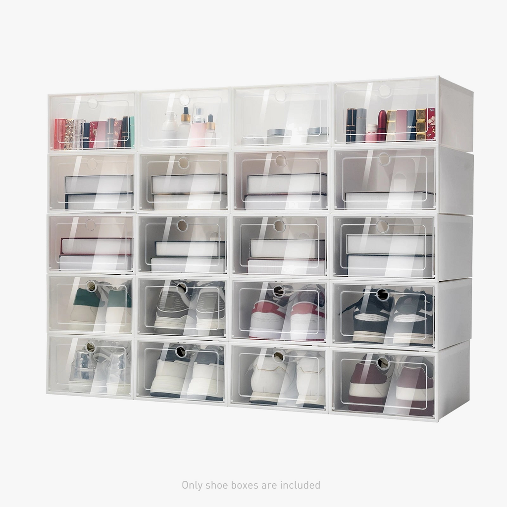 20 plastic folding boxes for shoes