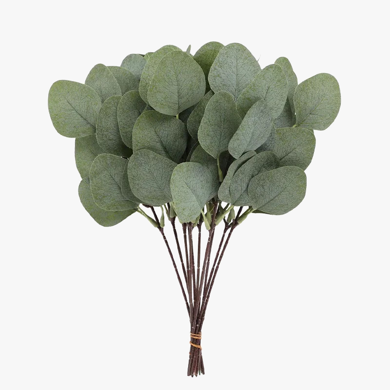 Set of 20 artificial eucalyptus leaves for floral decoration - view 8