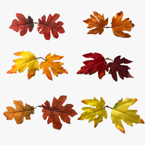 20 artificial maple leaves for autumn decorations