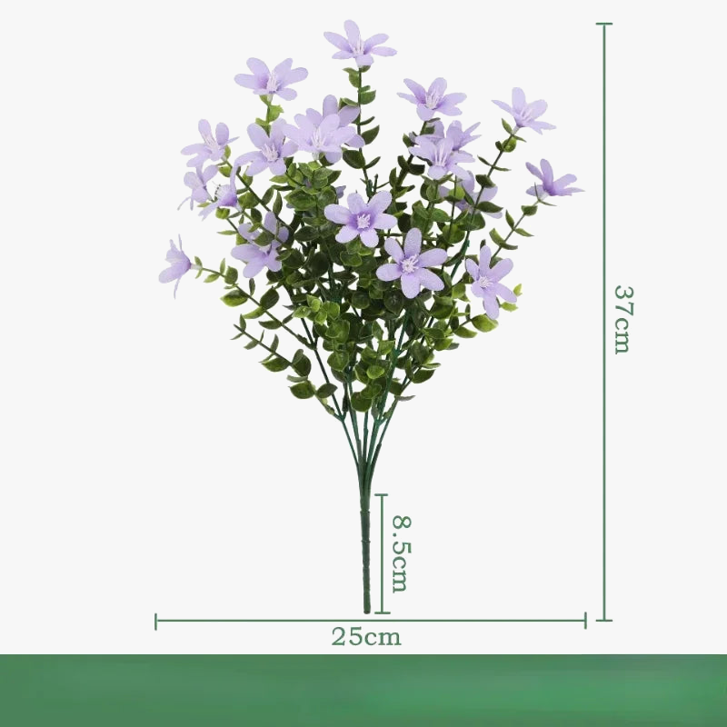Set of 3 artificial silk eucalyptus bouquets interior decoration - view 6
