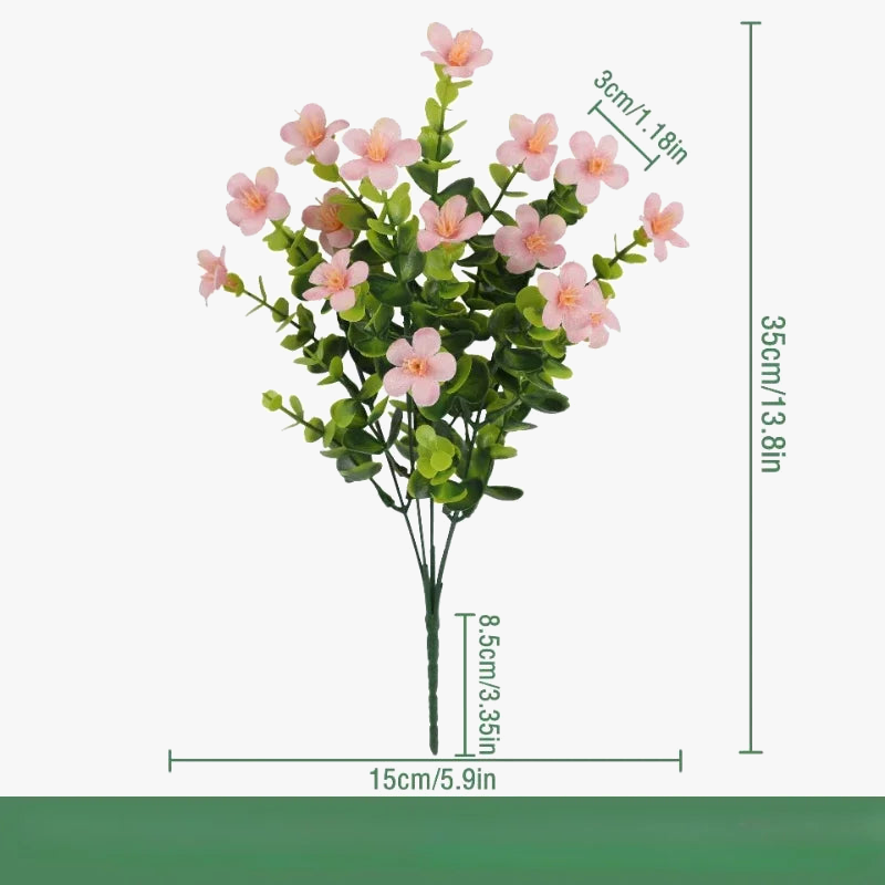Set of 3 artificial silk eucalyptus bouquets interior decoration - view 9