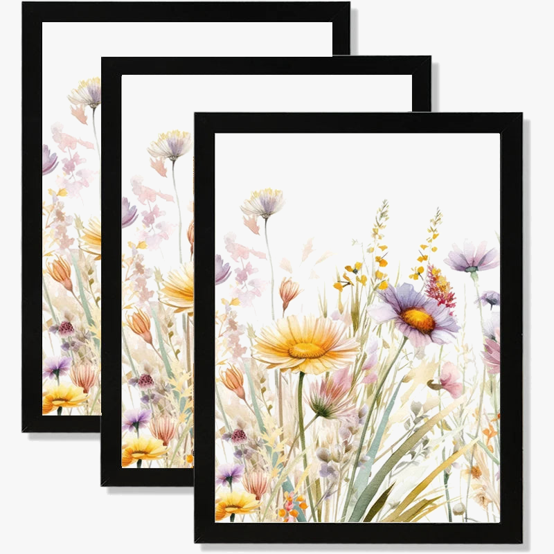 Set of 3 modern photo frames for wall decoration