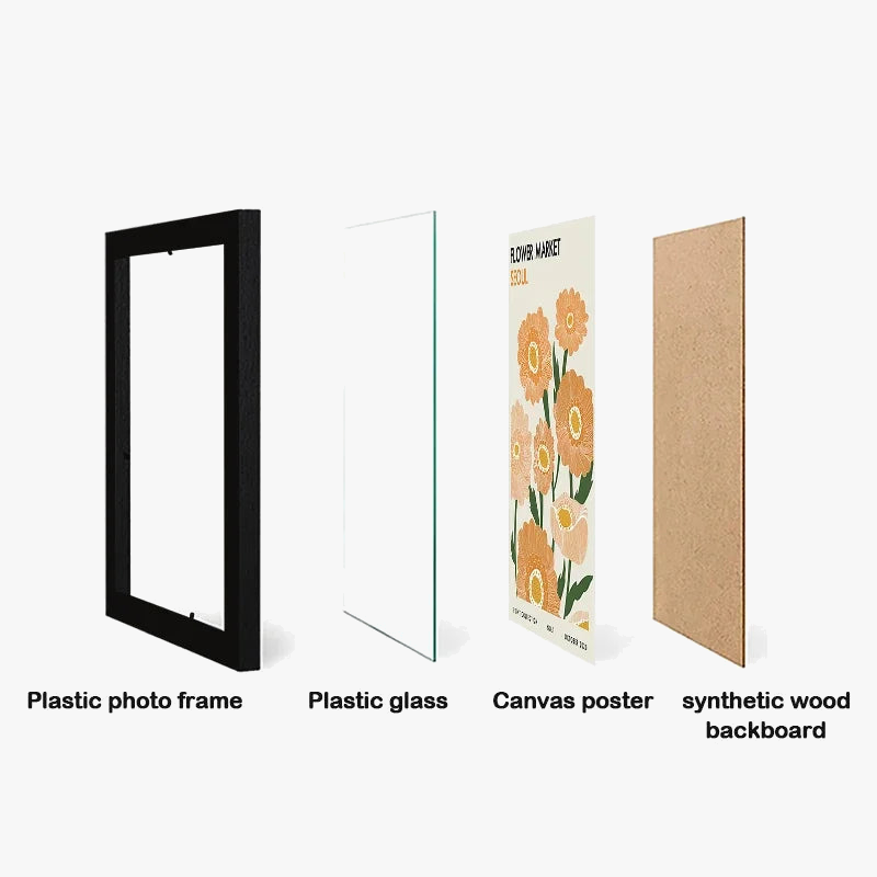 Set of 3 modern photo frames for wall decoration - view 2