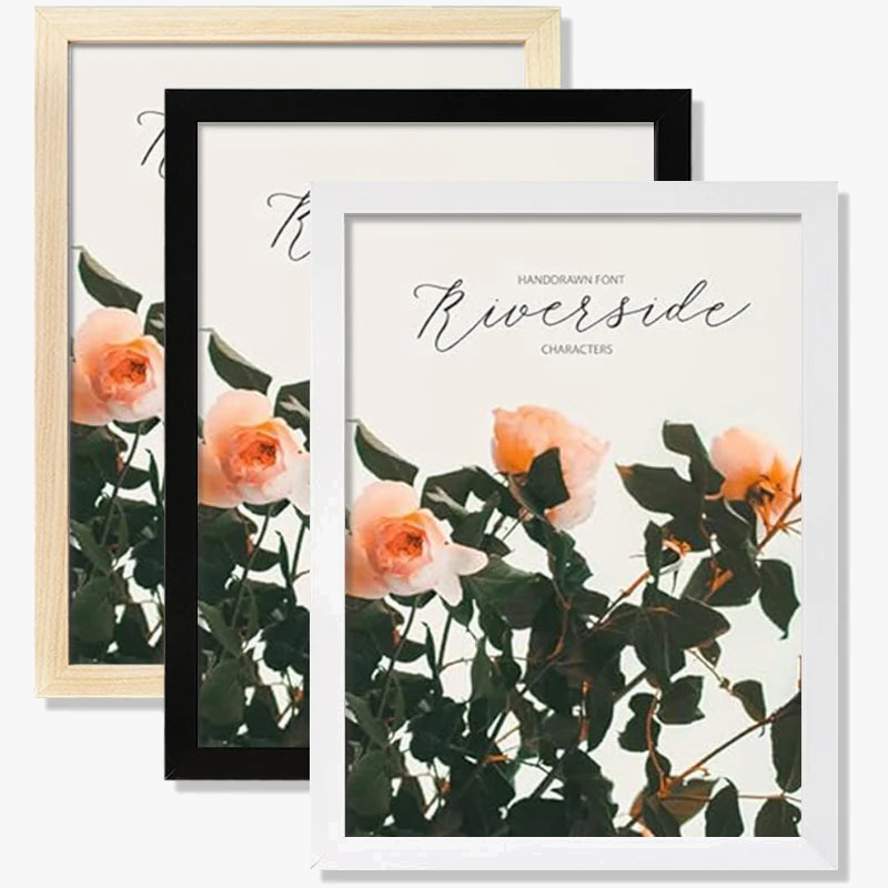 Set of 3 wall photo frames for interior artistic decoration