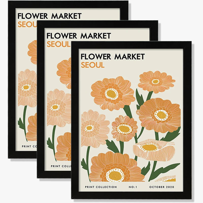 Set of 3 wall photo frames for interior artistic decoration - view 6