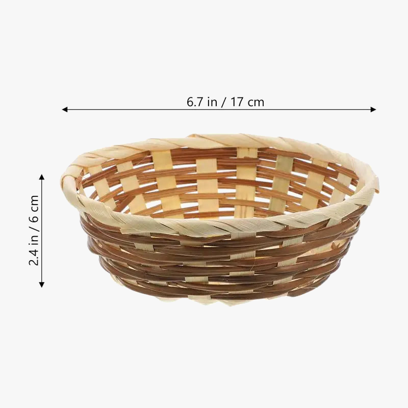 Set of 3 bamboo baskets for food storage and picnics - view 4