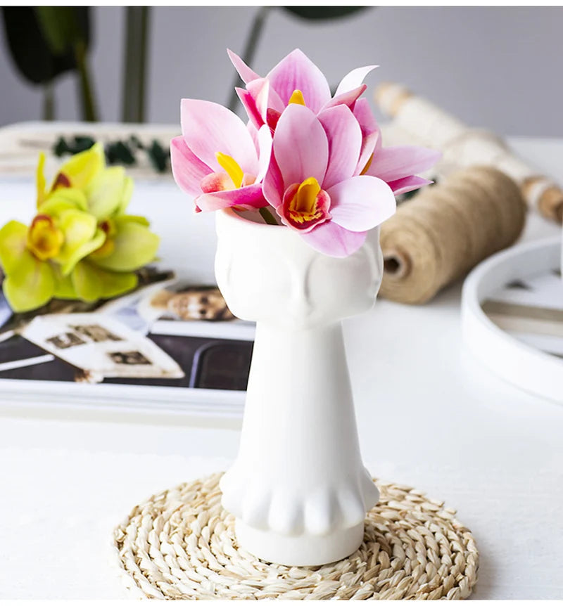 Set of 4 bouquets of artificial orchids for festive interior decoration - view 3