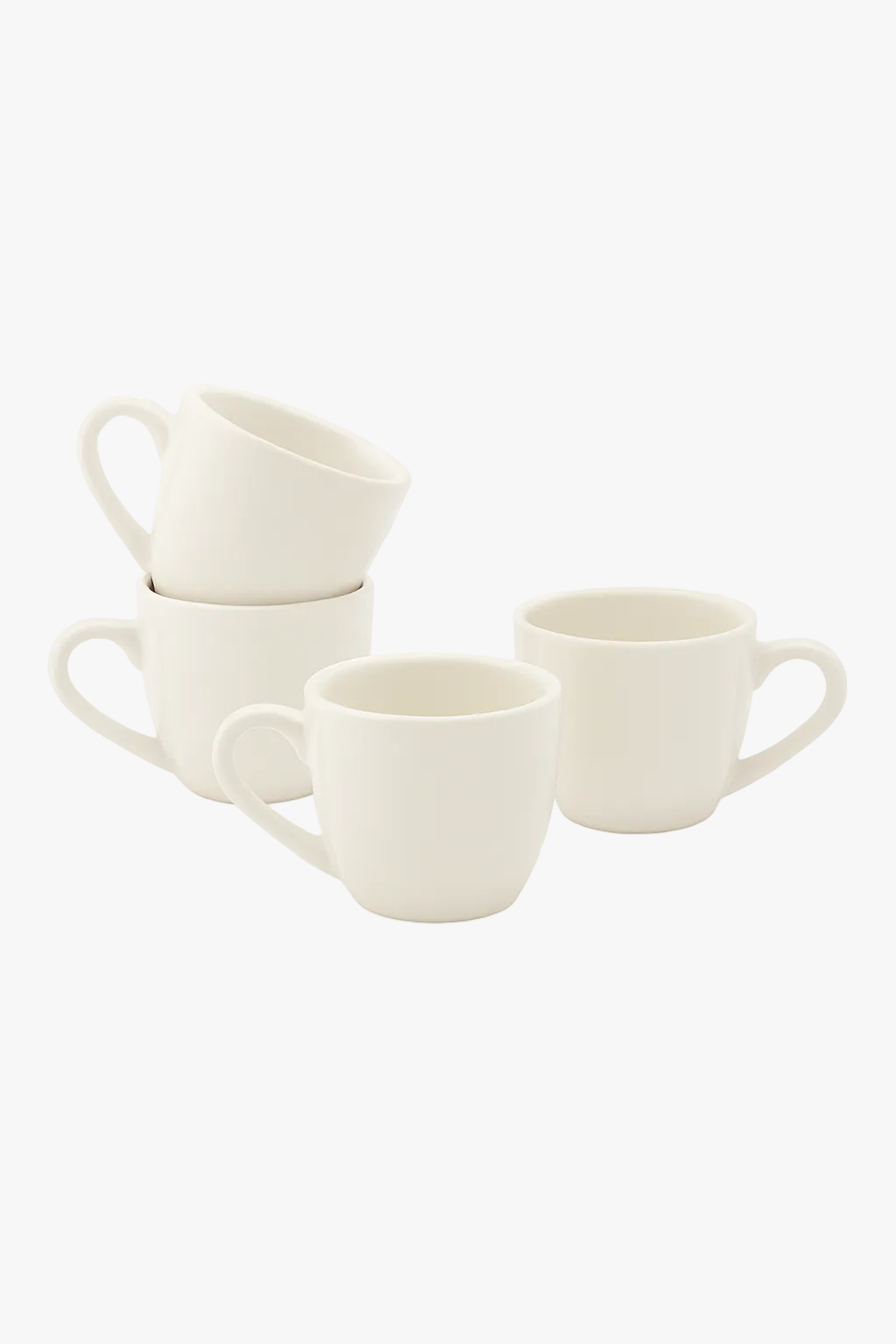 Set of 4 cups of ceramic ceramics