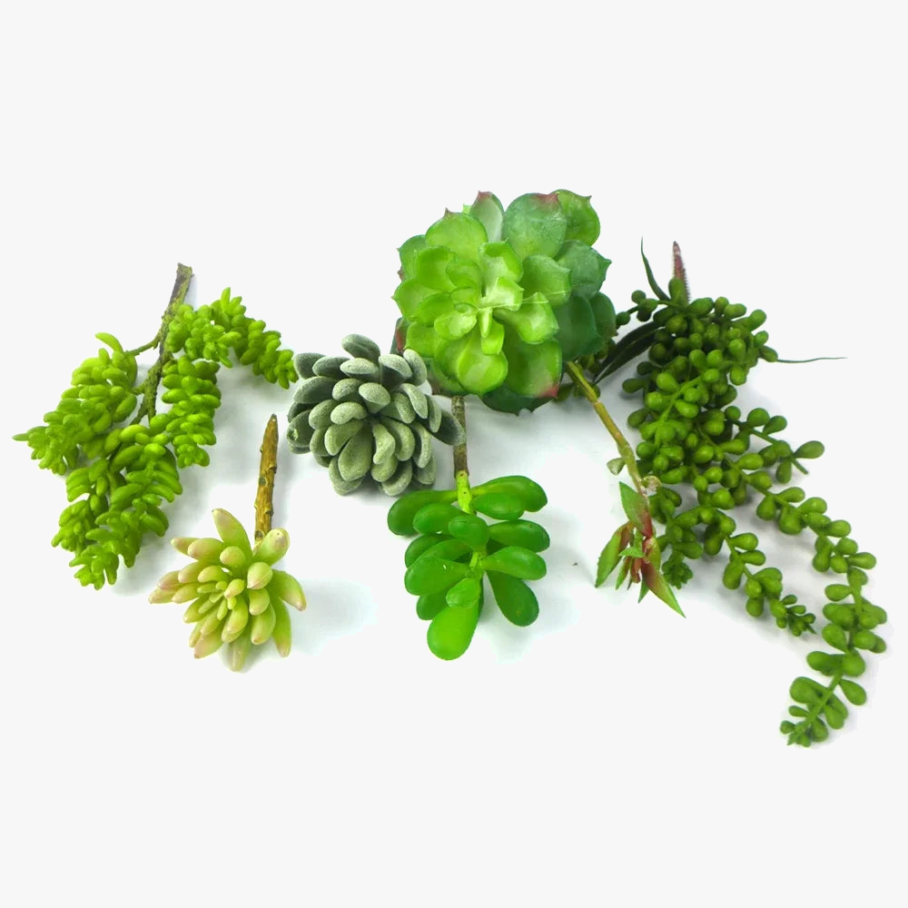 6 artificial succulent plants for decoration and DIY - view 2