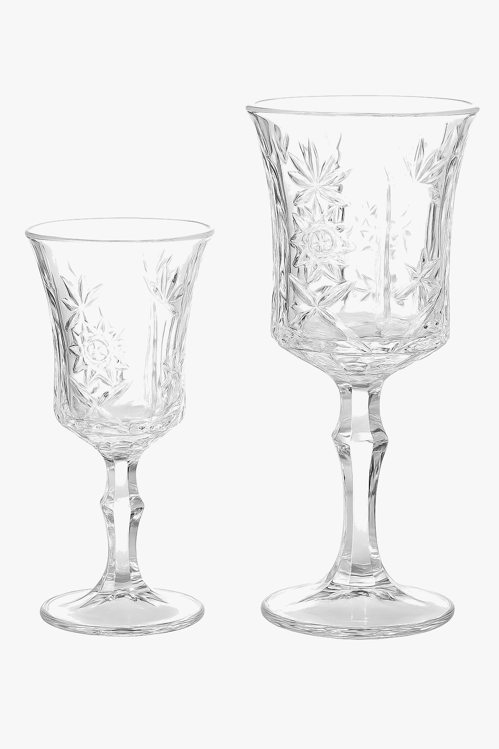 Lot two champagne glasses foot vintage style