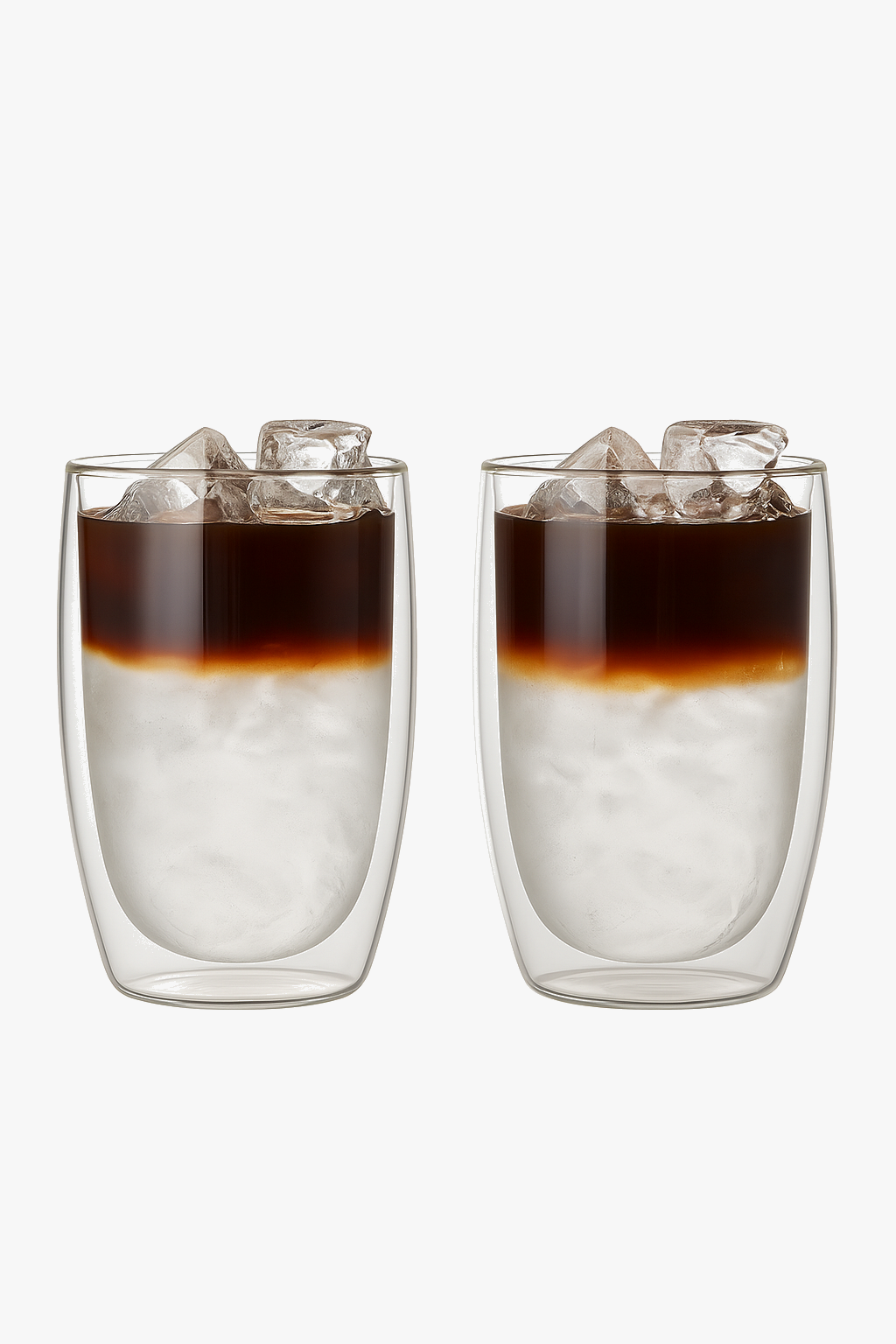 Lot cups double wall glass borosilicate insulation (set of 2)