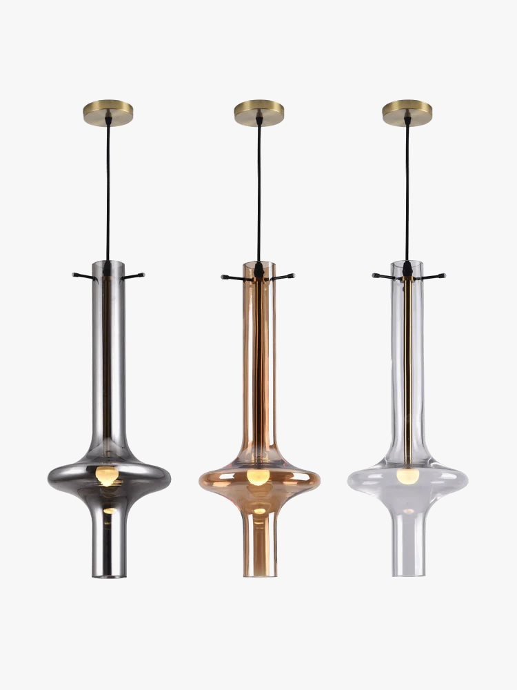 Glass light fixture with bamboo seal artistic design for various spaces - view 6