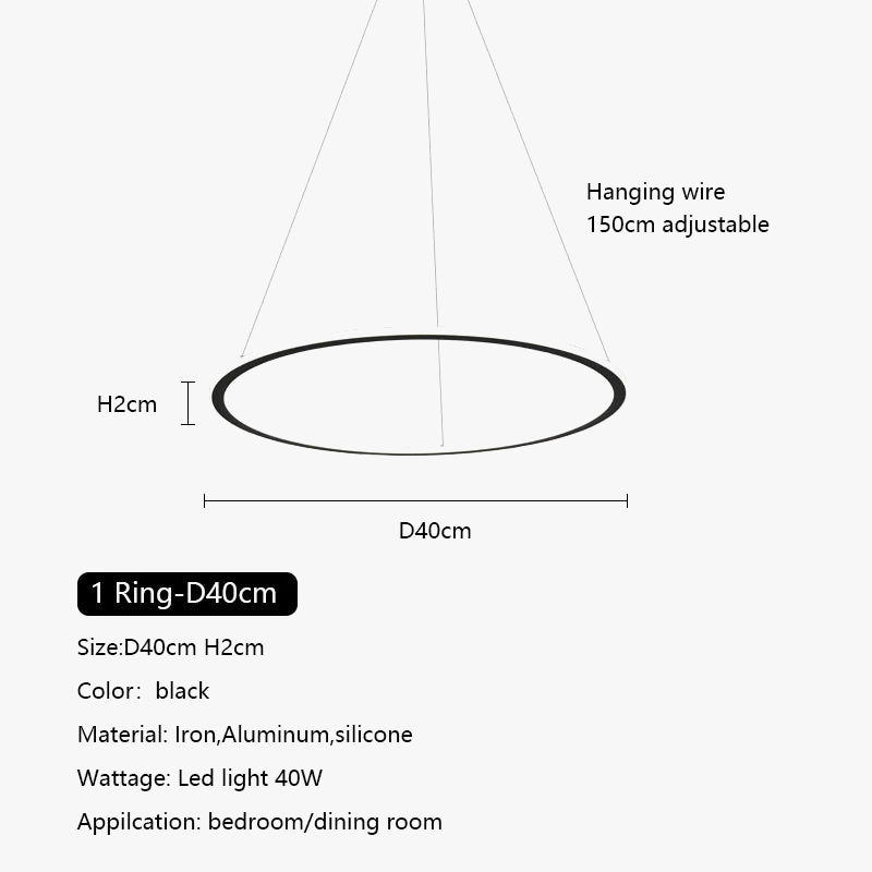 Light with circular rings with variable intensity - view 6
