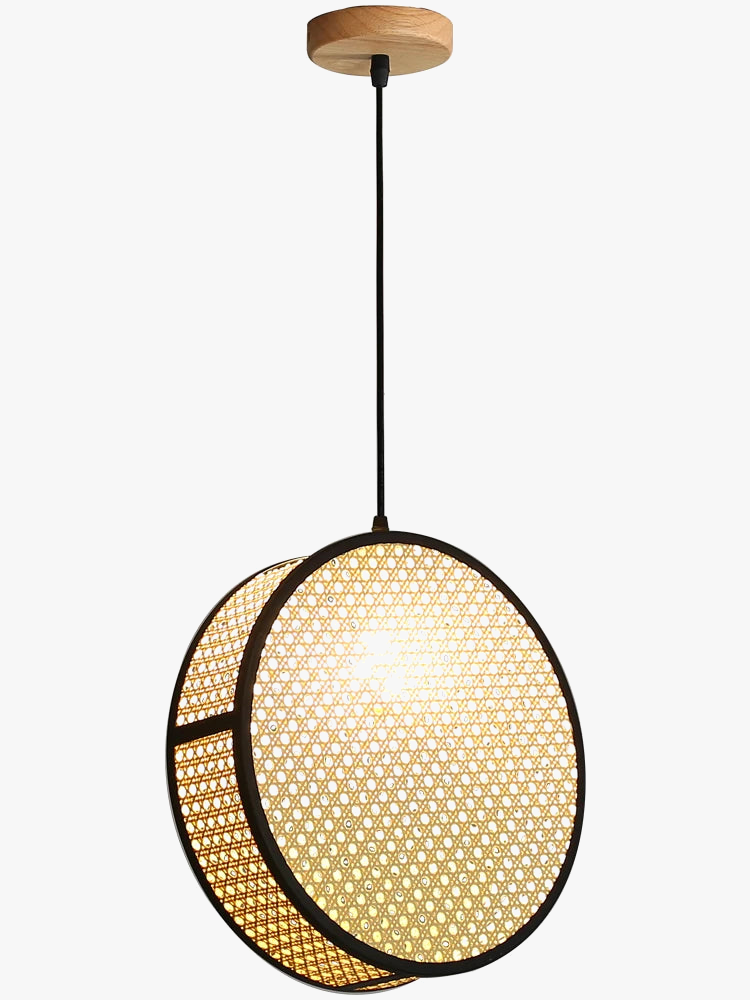 Creative lustre in woven rattan for elegant interior decoration - view 6