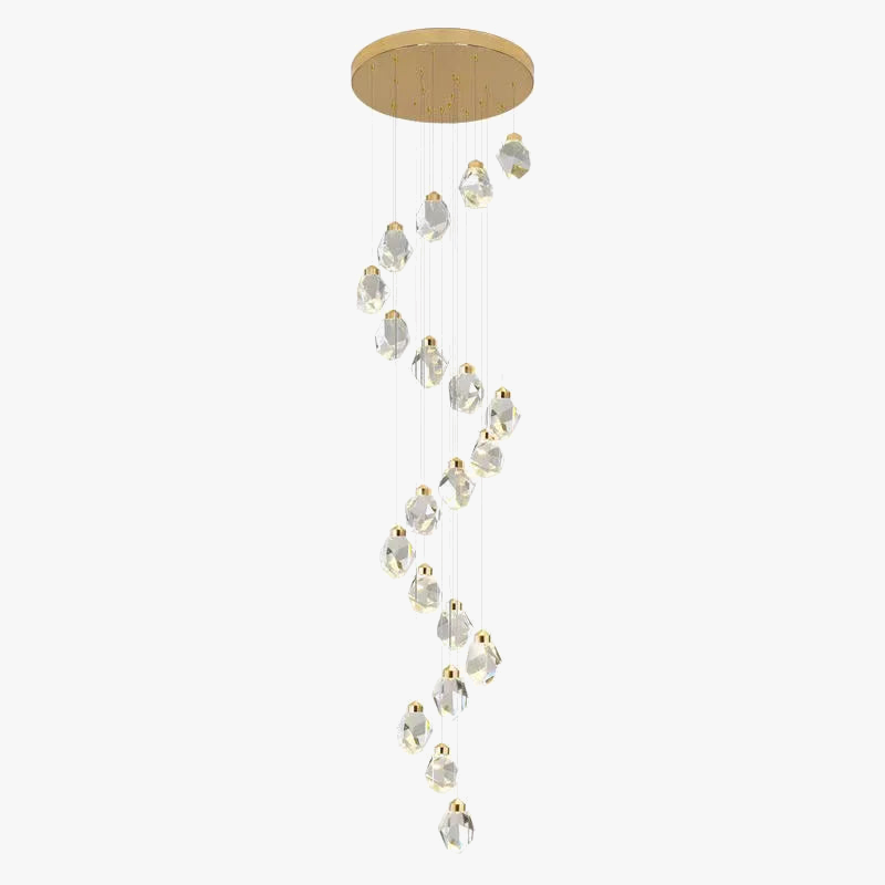 Led crystal chandelier design in modern and elegant copper - view 6