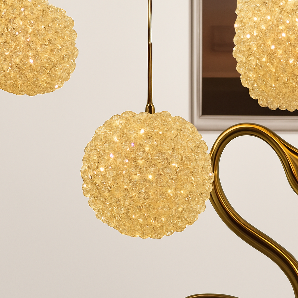 Lightweight led crystal chandelier for a romantic and elegant atmosphere - view 2