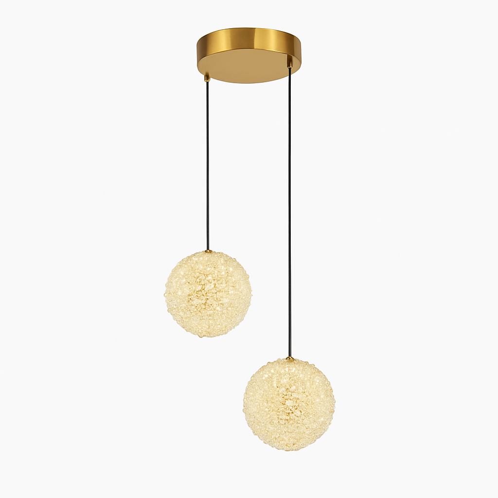 Lightweight led crystal chandelier for a romantic and elegant atmosphere - 2 Head D12cm / 3 color change