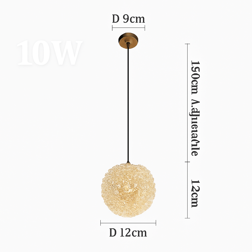 Lightweight led crystal chandelier for a romantic and elegant atmosphere - 1 Head D12cm / 3 color change