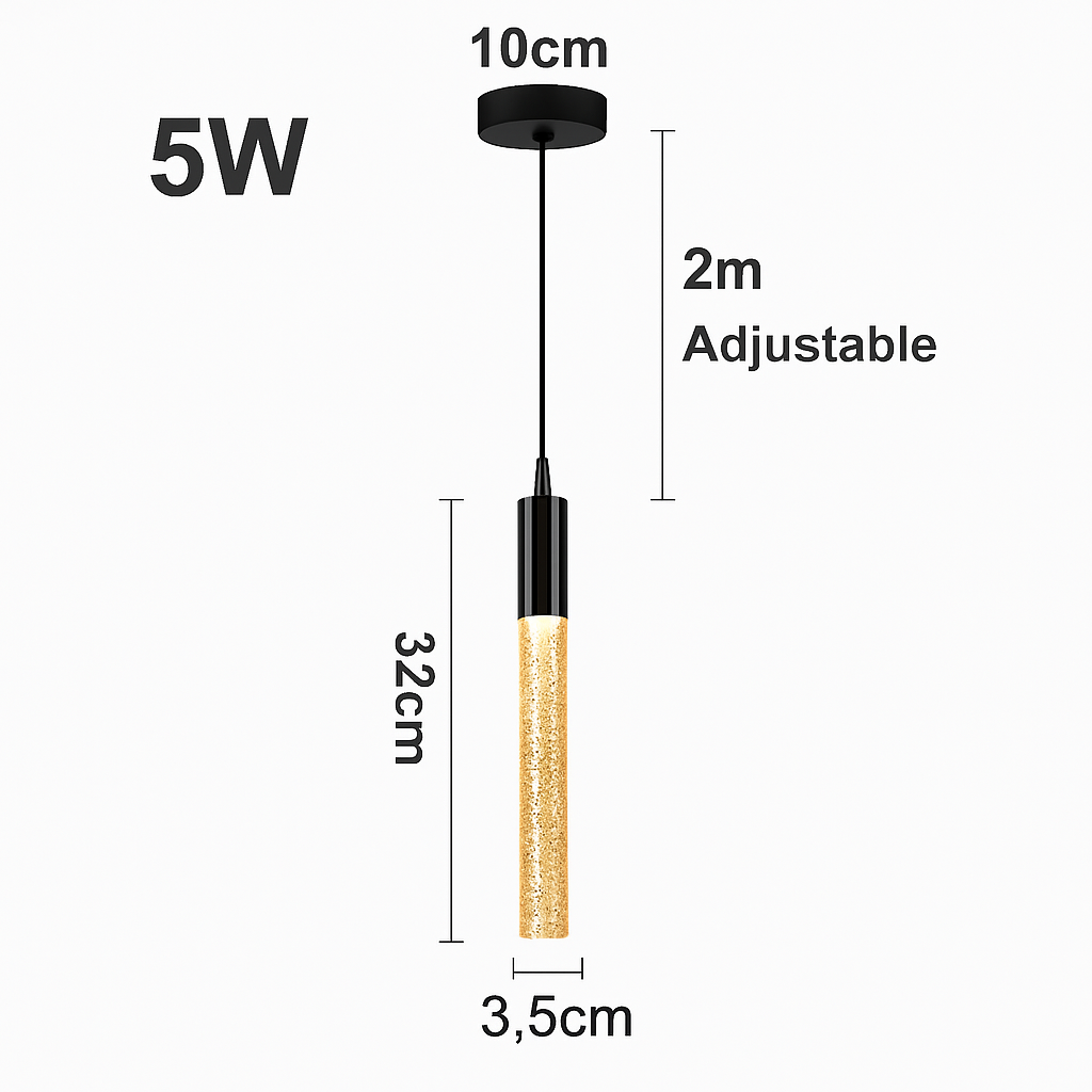 Chandelier in modern led crystal for creative interior decoration - Black-A 1 Head / 3 color change