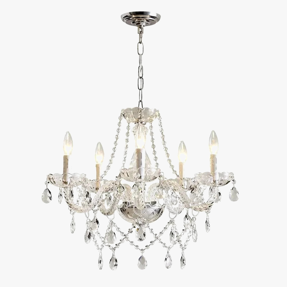 Chandelier in modern crystal for elegant and bright decoration