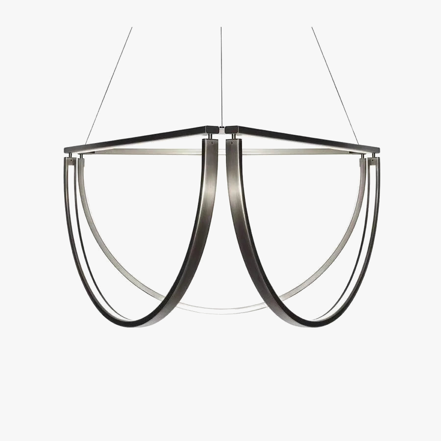 Geometric chandelier with led design modern interior lighting trend