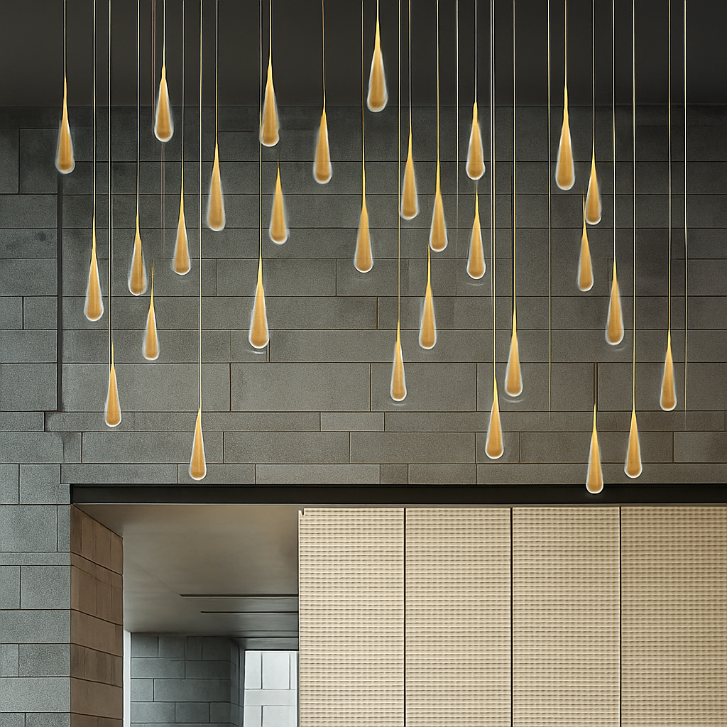 Crystal water drop chandelier for interior decoration - view 3