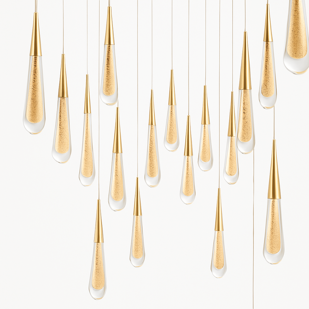 Crystal water drop chandelier for interior decoration - view 4