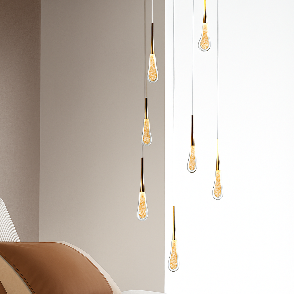 Crystal water drop chandelier for interior decoration