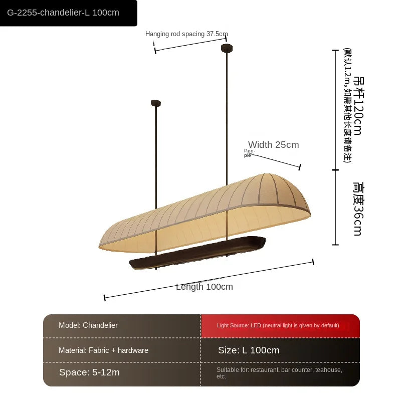 Japanese and Korean chandelier for coffee and tea salon - view 6