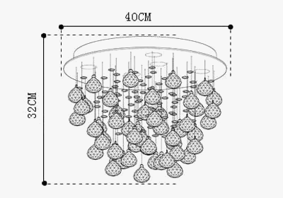 Led chandelier with crystal balls for modern interior - view 7