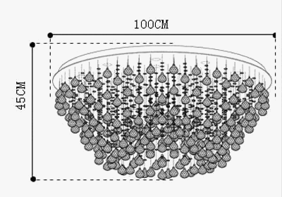 Led chandelier with crystal balls for modern interior - view 9