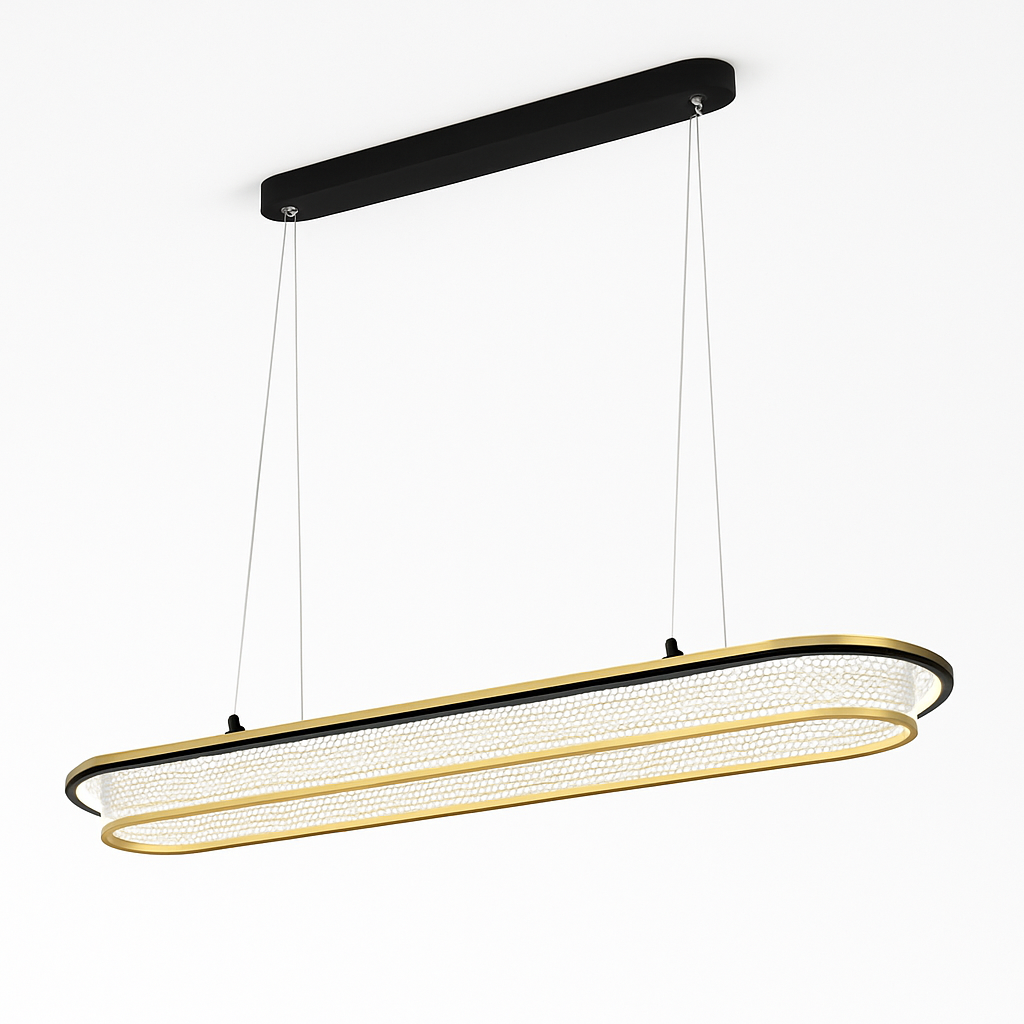 Chandelier led circular luxury for modern interior decoration - B-elliptique-90cm / 3 modifiables