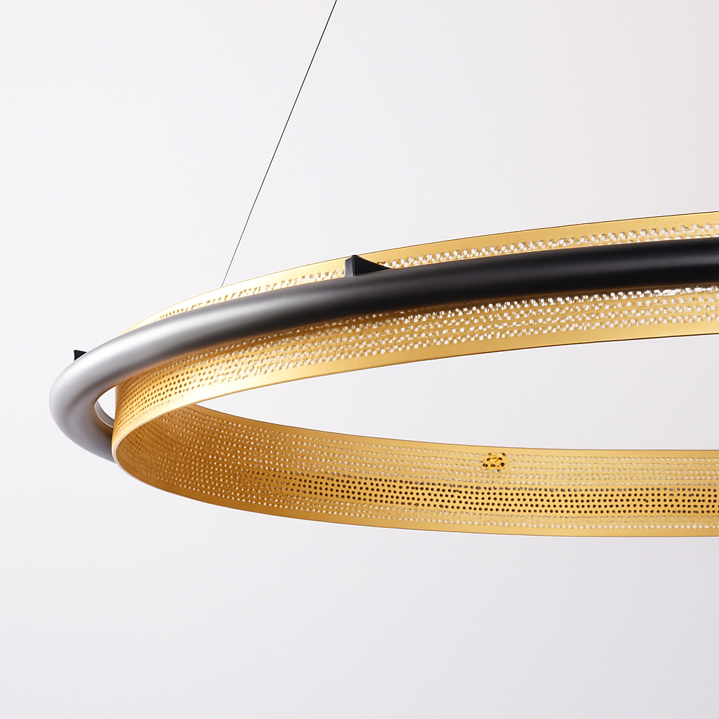 Chandelier led circular luxury for modern interior decoration - view 5