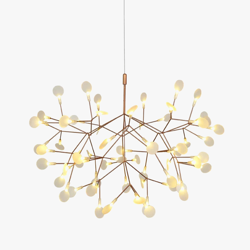 Creative LED chandelier in stainless steel and acrylic for interior decoration - view 6