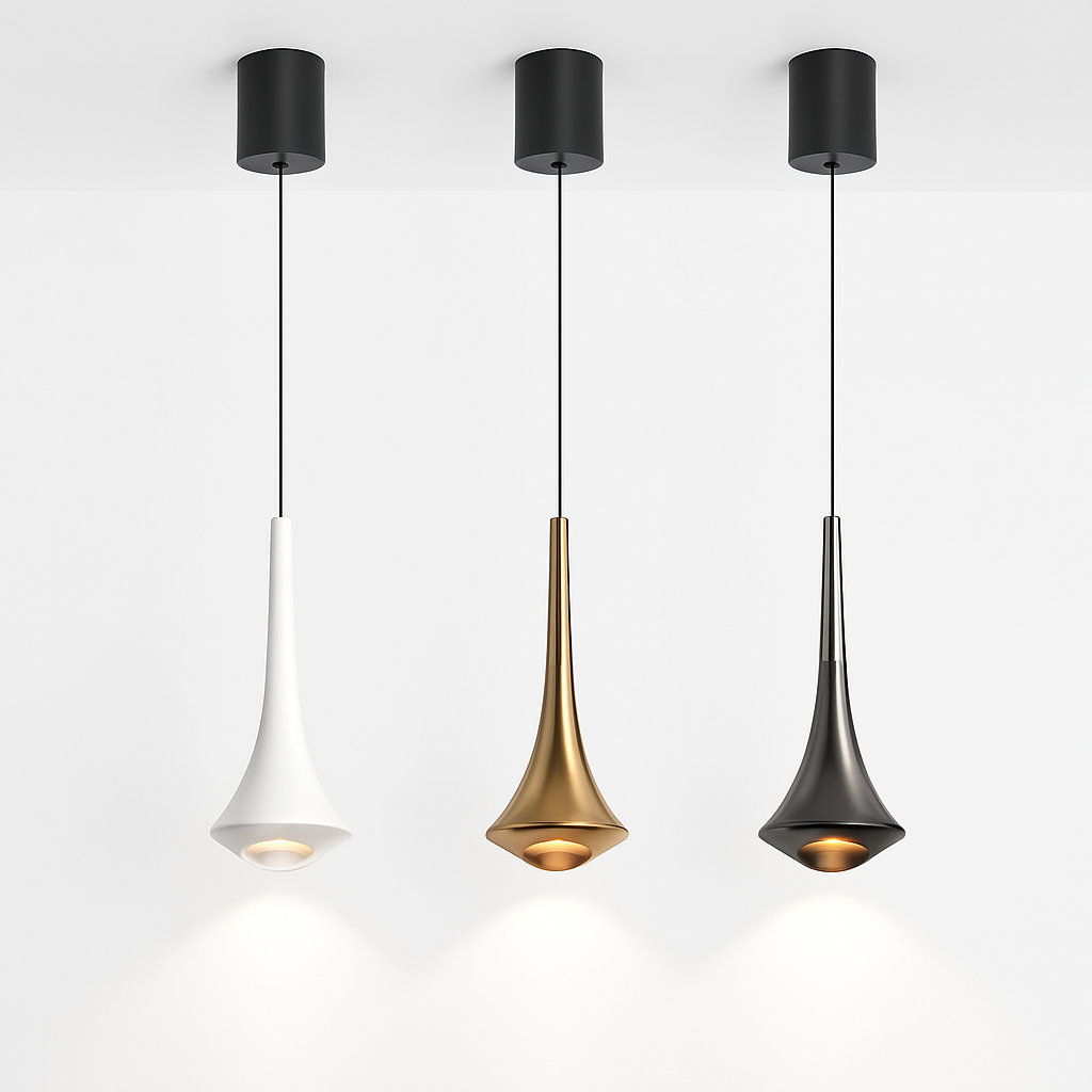 Anti-glare Nordic led chandelier in aluminium with variable intensity