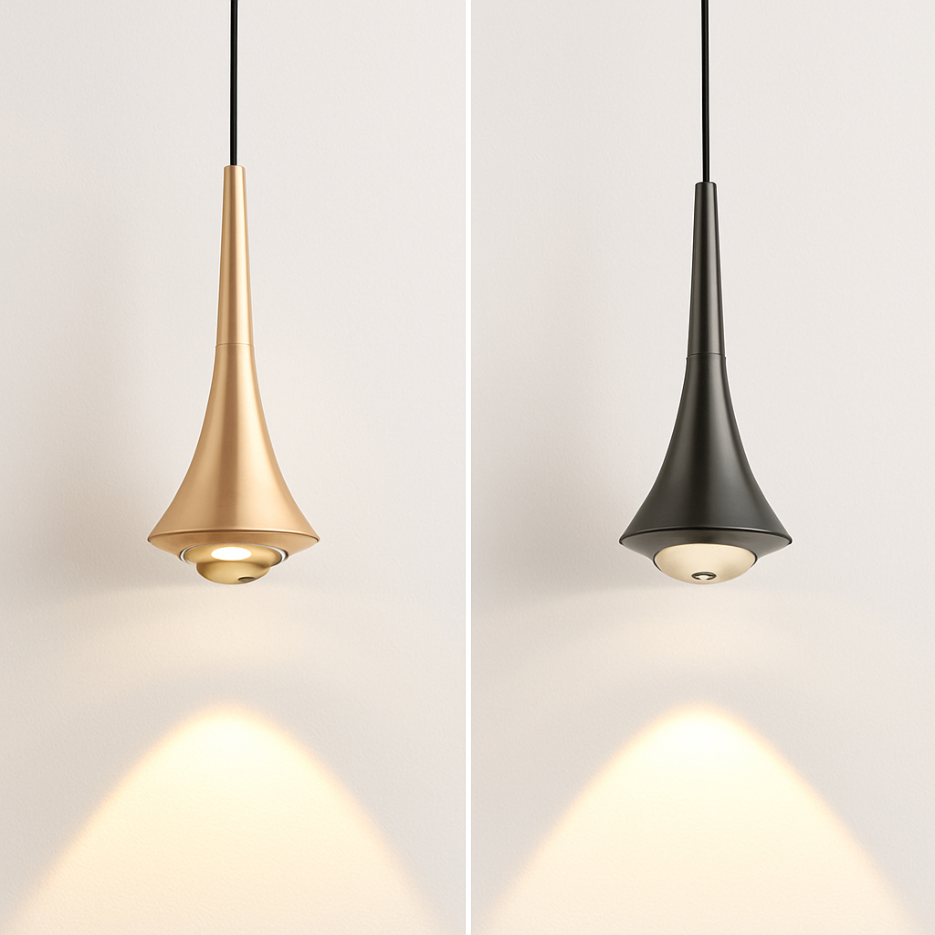 Anti-glare Nordic led chandelier in aluminium with variable intensity - view 2