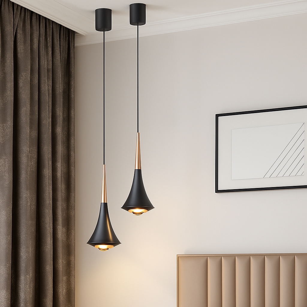 Anti-glare Nordic led chandelier in aluminium with variable intensity - view 5